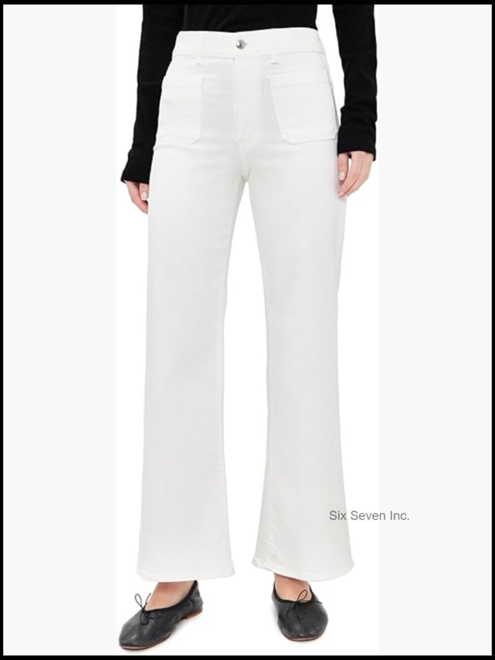 Women's Wide Leg Jeans with Stretch Denim 10.75in Rise 29.5in Inseam